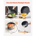 thumbnail image 4 of 19 Piece Pots and Pans Set Granite Nonstick Kitchen Cookware Black, 4 of 5