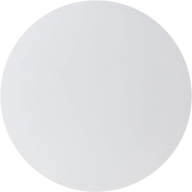 Lazy Susan Turntable Dining Table, 360° Large Round Rotatable Serving Plate, Marble Texture Rock Slab 12mm Thick Rotating Serving Tray(Matte White,20in/50cm)