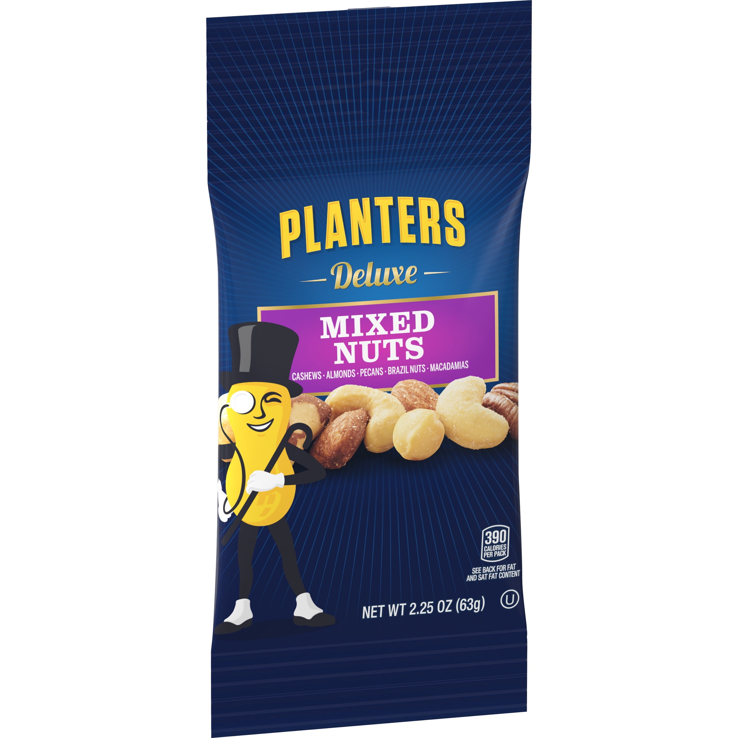 Planters Deluxe Mixed Nuts Bag With Macadamia Nuts, 2.25 oz Bag