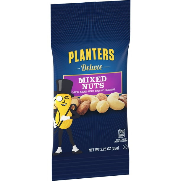 Planters Deluxe Mixed Nuts Bag With Macadamia Nuts, 2.25 oz Bag