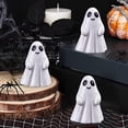 thumbnail image 5 of Halloween Decorations, Mini Resin Figures, White Ceramic Floating Ghost with Solid Color for Desktop Mini Garden Or Terrarium, Moe Grain Ornament, 5 of 6