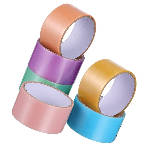 Zehuanyu 6-Pack Giant Pearlescent Sticky Tape Toy Kit for Kids and Students, Creative Craft Supplies 9x9x6 cm