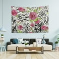 thumbnail image 4 of Rose Leopard Print Tapestry Aesthetic Tapestry Wall Hanging 60" x 51" Inches Home Decor Gifts, 4 of 6