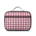 thumbnail image 2 of Red and White Checkered Pattern Insulated Lunch Bag Teens,Bento School Lunch Bag for Teens for Work,Picnic or Travel 10.6x7.7x4.3 Inches,12 Can Capacity, 2 of 6