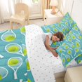 thumbnail image 5 of Manfei Tennis Racket Queen Bedding For Boys,Ball Sport Bedding Comforter Set Queen,Cyan Fresh Tone,Reversible,7-Piece, 5 of 8