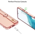 thumbnail image 3 of for Samsung Galaxy S21 Plus Case with Wristband Kickstand Plating Case Cover Slim Glossy Bling Phone Case Soft TPU Shockproof Bumper Case Luxury Electroplated Case,Pink, 3 of 12