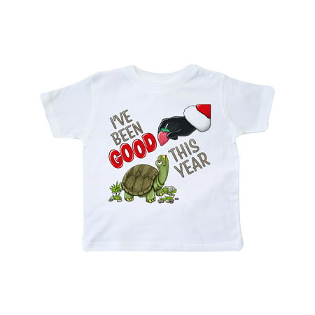 

Inktastic I ve Been Good This Year Cute Christmas Turtle Gift Toddler Boy or Toddler Girl T-Shirt