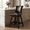 Black-Faux Leather, variant on DRLOVELY Swivel Bar Stool, 26" Modern Counter Height Upholstered Pub Chairs with Solid Wood Legs & High Back for Kitchen Island, White
