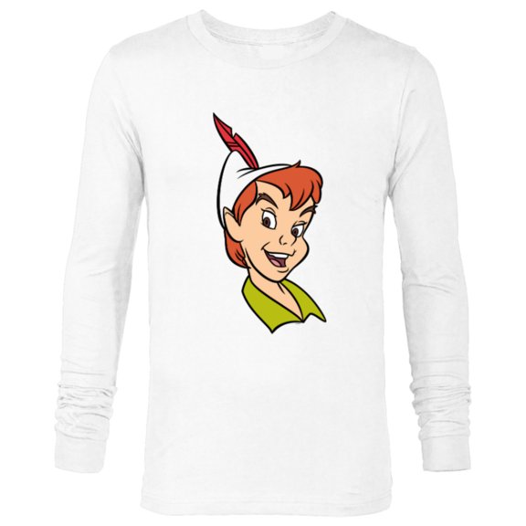 Disney Peter Pan Face - Long Sleeve T-Shirt for Men - Customized-White