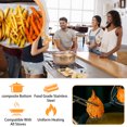 thumbnail image 3 of Batería de Cocina Olla Freidora Olla De Tempura De Acero Inoxidable Con Termómetro (24cm Champán) Likrtyny Libre de BPA, 3 of 9