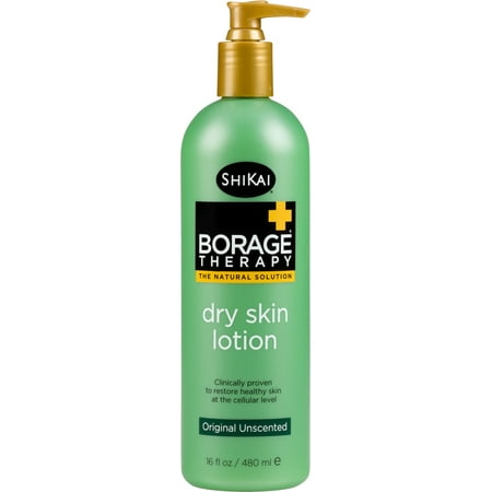 Shikai Hand Body Lotion - Shikai Borage Therapy Dry Skin Lotion, Unscented, 16 Oz