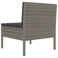 thumbnail image 4 of vidaXL Garden Chairs 3 pcs with Cushions Poly Rattan Gray, 310192, 4 of 5