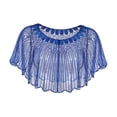 thumbnail image 2 of Chal para mujer, chal con lentejuelas, capa de moda informal, ropa de noche para Azul, 2 of 7