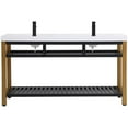 thumbnail image 6 of 60 inch Double Bathroom Metal Vanity in Golden Black, 6 of 15