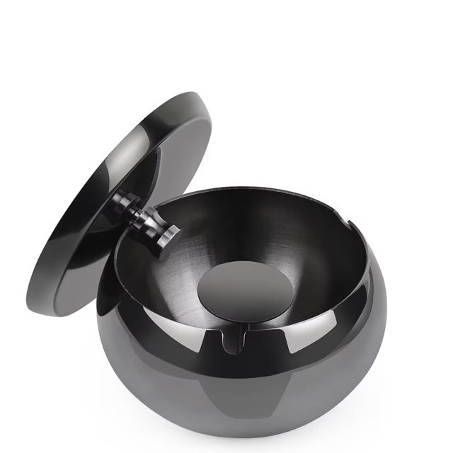 Cenicero, Ambientador Cenicero Balcón Hogar Comedor, Protegido de las Tormentas, Muy Práctico para Exteriores, Mediano Negro Sincero Electrónica