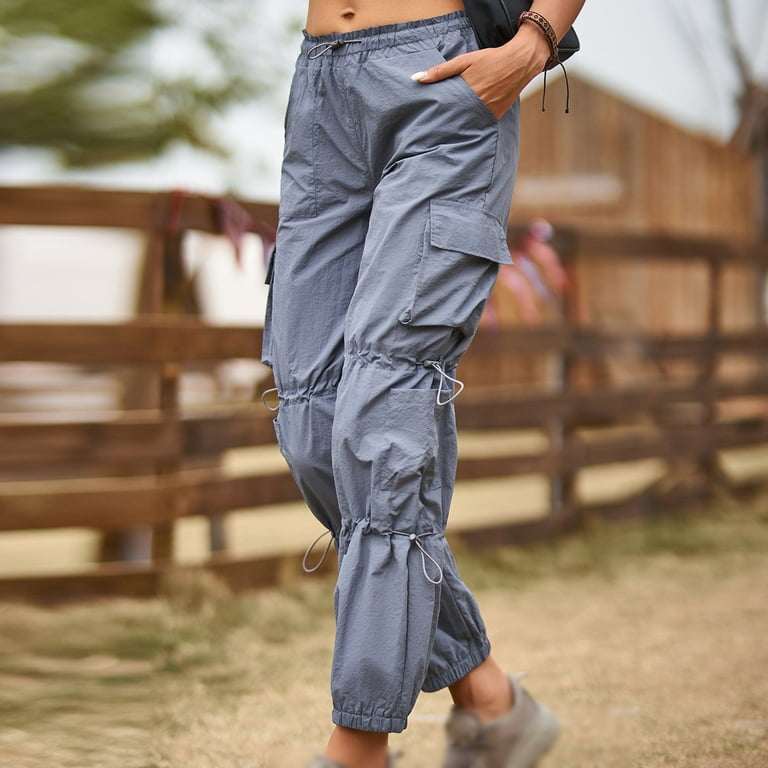 Cargo Pants Women High Waist, Baggy Cargo Jeans with Pocket Baggy Jogger  Relaxed Y2K Pants Fashion Jeans