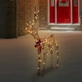 thumbnail image 2 of Northlight 47" LED Lighted Standing Rattan Reindeer Outdoor Christmas Decoration, 2 of 8