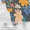 thumbnail image 5 of Yayeee 2 Pack Hand Towels for Bathroom 100% Cotton 16" x 28" Soft Absorbent Kitchen Towel, Bright Colorful Flowers Pattern, 5 of 7