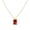 01-Garnet(January)-Rectangle, variant on Dainty Birthstone Necklace for Women, 14K Gold Plated Necklace with Cubic Zirconia Pendant, Birthday Gifts Jewelry for Women Mothers - May Emerald Teardrop Birth Stone Jewelry
