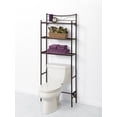 thumbnail image 2 of Bronze Bathroom Spacesaver with 3 Shelves, Zenna Home No Tools SlideFit over-the-Toilet, 2 of 6