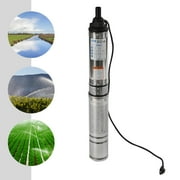 110v Submersible Deep Well Water Pump Large Stainless Steel Well Pump 370w 0.5HP