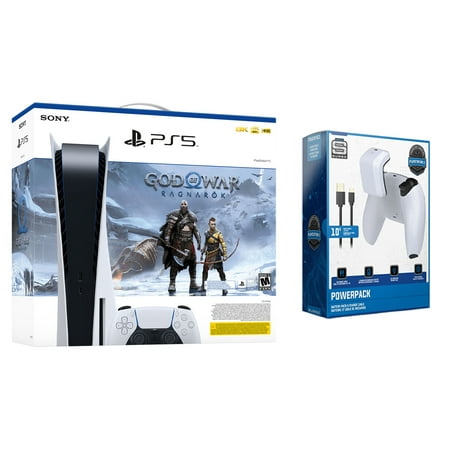 Sony Playstation 5 Disc Edition God of War Ragnarök Bundle with Surge Play and Charge Kit