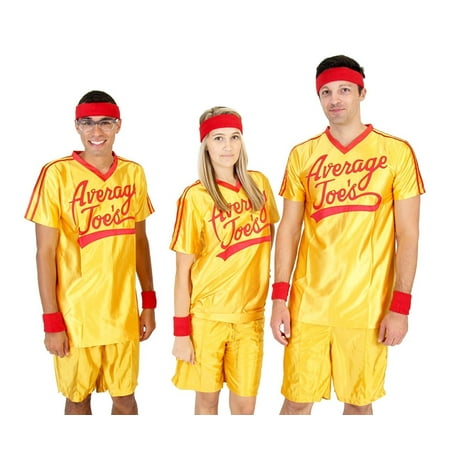 Dodgeball Average Joe's Adult Yellow Jersey Costume Set