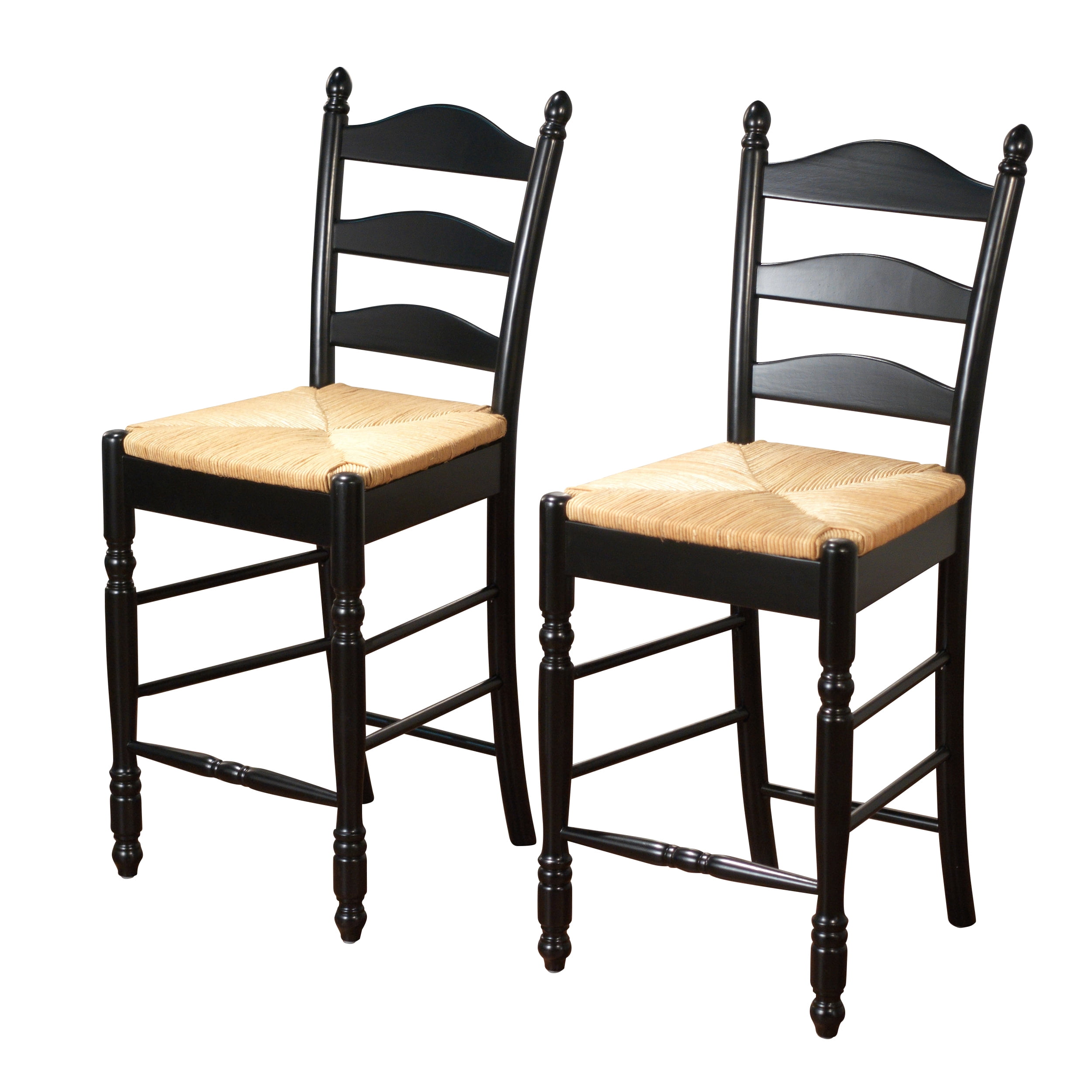 Ladder back rush seat counter stools 24 inch deals