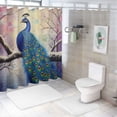 thumbnail image 7 of Shiartex Peacock Snow Tree Pretty Shower Curtain 100% Polyester Fiber Bathroom Decoration Home Bathtubs Curtain with Hooks 36x72, 7 of 7