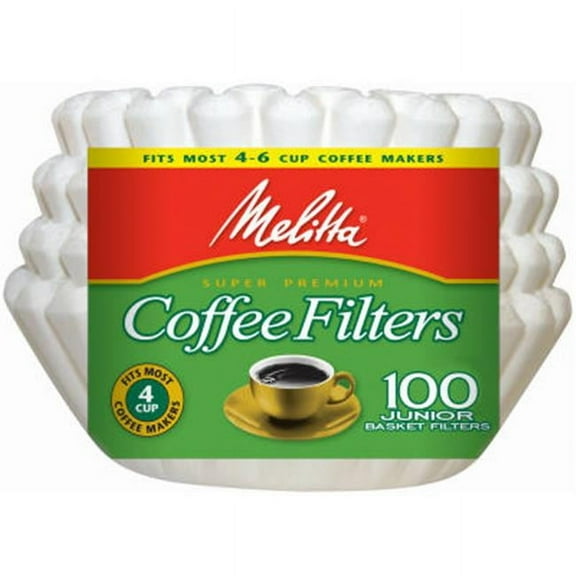 Melitta 62912 4 To 6 Cup Basket Coffee Filter- White- Count 100