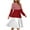 Wine â‘ , variant on qucoqpe Women's Long Sleeve A-Line Dress Fashion Floral Print Loose Fit Crew Neck Pleated Floey Midi Shift Dresses
