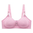 thumbnail image 2 of YWDJ Bras for Women Push up and Padded Lounge Bras Wireless Comfortable Bras Adjustable Straps Full Coverage Wrap Bras Padded Plus Size Comfort Bras Sleep Bras Pink L, 2 of 4