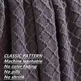 thumbnail image 5 of CREVENT Manta Decorativa de Punto para Sofá Silla Cama, Suave Transpirable Ligera para Primavera Verano (50''X60'' Gris Oscuro/Negro), 5 of 5
