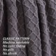 thumbnail image 5 of CREVENT Manta Decorativa de Punto para Sofá Silla Cama, Suave Transpirable Ligera para Primavera Verano (50''X60'' Gris Oscuro/Negro), 5 of 5