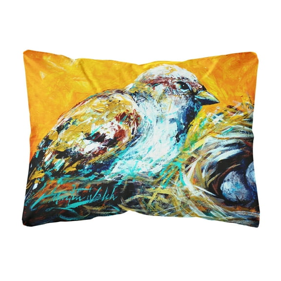 Carolines Treasures MW1158PW1216 Look at the Birdie Canvas Fabric Decorative Pillow 12H x16W multicolor