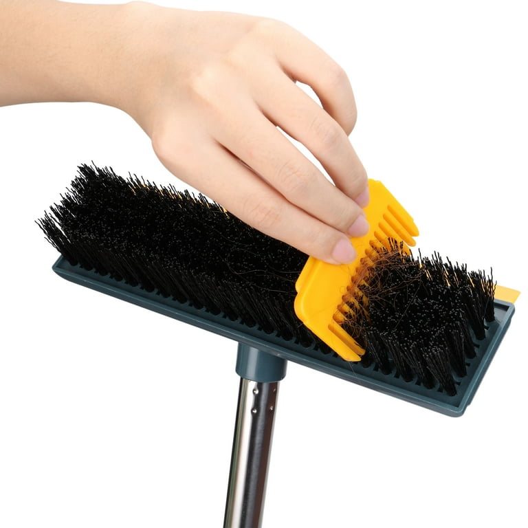Floor Scrub Brush with Long Handle, Stiff Bristle Brush Scrubber, Cleaning Brush for Deck, Bathroom, Tub, Tile, Grout, Kitchen, Swimming Pool, Patio