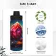thumbnail image 3 of Haiem Colorful Stone World Printed Sports Insulated Kettle 18oz stainless steel kettle Leak-proof Water Bottle,Double-wall Insulated Bottle for Travel,Sports,Fitness, 3 of 7
