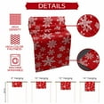 thumbnail image 6 of Christmas Snowflakes on Red Background Table Runner 13x90in Non-Slip Cotton Linen Table Runners, Winter Scenery Dresser Scarves TableRunner for Dinner Kitchen Dining Wedding Party, 6 of 9