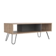 thumbnail image 2 of Mesa Centro Madera Aglomerada Excelsior con Patas de Acero Color Miel y Plata Oscuro, 2 of 5