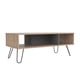 thumbnail image 2 of Mesa Centro Madera Aglomerada Excelsior con Patas de Acero Color Miel y Plata Oscuro, 2 of 5