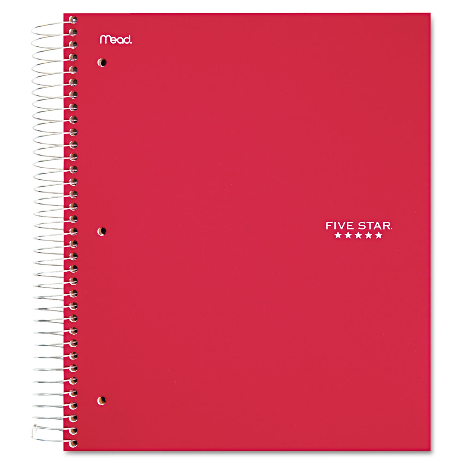 Five Star Spiral Notebook, 5 Subject, College Ruled, 200 Sheets, 11 x 8