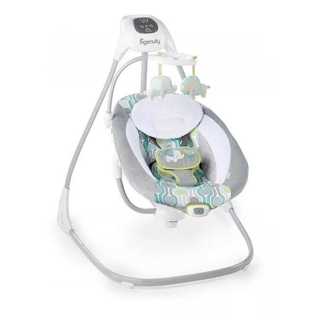Columpio Bouncer Ingenuity 2 En 1 Musical Simple Comfort Verde/Everston Ingenuity Simple Comfort