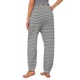 thumbnail image 3 of INSPIRE CHIC Women's Pajama Pants Soft Comfy Pj Pants Lounge Pants Sleepwear with Pocket L Black White Stripe, 3 of 5