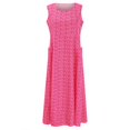 thumbnail image 2 of SXcggal Ladies Summer Pocket Sleeveless Round Neck Swing Fashion Floral Dress Casual Fashionable Comfortable Women's Dress, 2 of 8