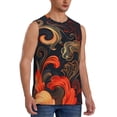 thumbnail image 2 of Balery Fiery Floral Pattern Camisetas sin mangas para hombre, absorbe la humedad y protege contra el mal olor.-X-Large, 2 of 7