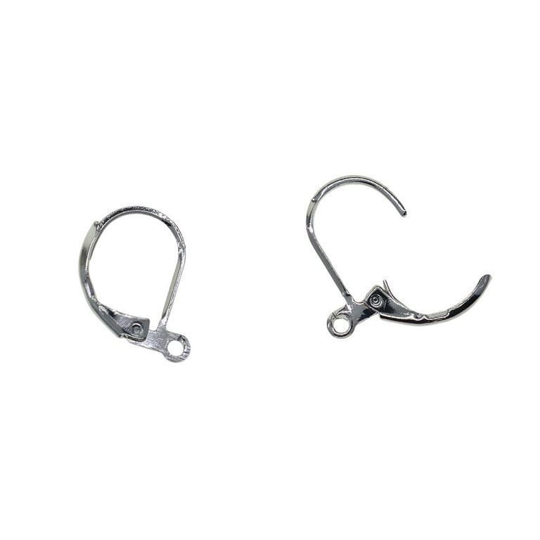 200x LevBack Earring Hooks Dangle Charms French Round Hanging Earwires Clip  Connector Replacement DIY Jewelry Making Findings Accessories