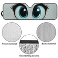 thumbnail image 6 of Uorisanigo Windshield Sun Shade for Jeep Wrangler TJ JK JKU 1997-2018 Cute Big Eyes Print Car Shade Heat Shield Windshield Cover Bolck UV Rays & Protect Car Interior, 6 of 7