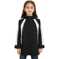 thumbnail image 1 of Jizyo Vestes de Sport pour Enfants Veste Imperméable Extérieure Garçons Filles Coupe-Vent à Capuche Randonnée Noir 120, 1 of 6