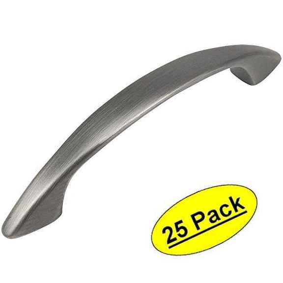 Cosmas 1387AS Antique Silver Cabinet Hardware Handle Pull - 3" Hole Centers - 25 Pack