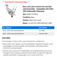 thumbnail image 2 of Rear Left Lower Control Arm and Ball Joint Assembly - Compatible with 2002 - 2004 Oldsmobile Silhouette 2003, 2 of 2